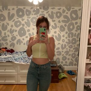 green tank top with zipper